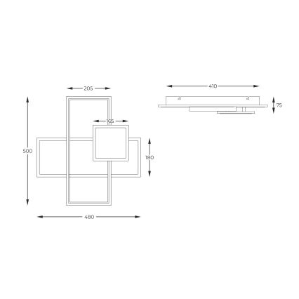 Zuma Line - LED Hämardatav laevalgusti LED/46W/230V must