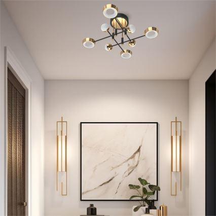 Zuma Line - hämardatav pinnale kinnitatav LED-lühter, 60W, 230V, kuldne/must