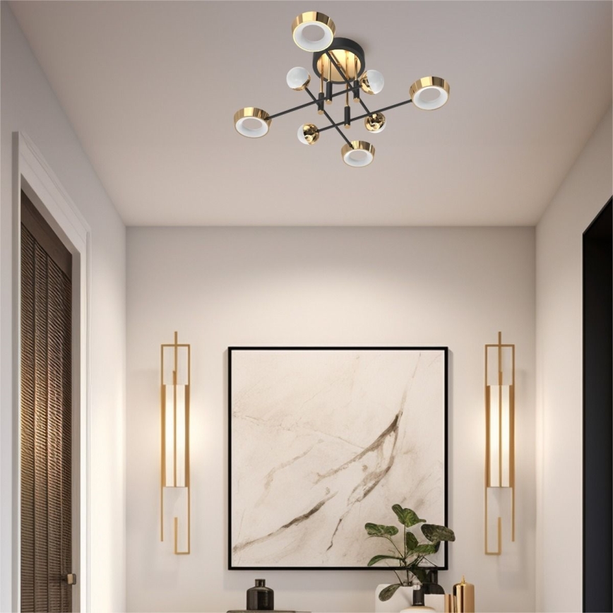 Zuma Line - hämardatav pinnale kinnitatav LED-lühter, 60W, 230V, kuldne/must