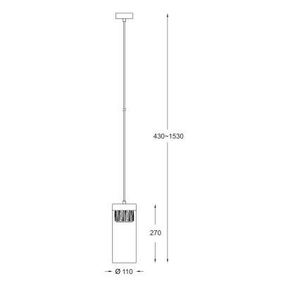 Kristall-lühter 1xG9/28W/230V