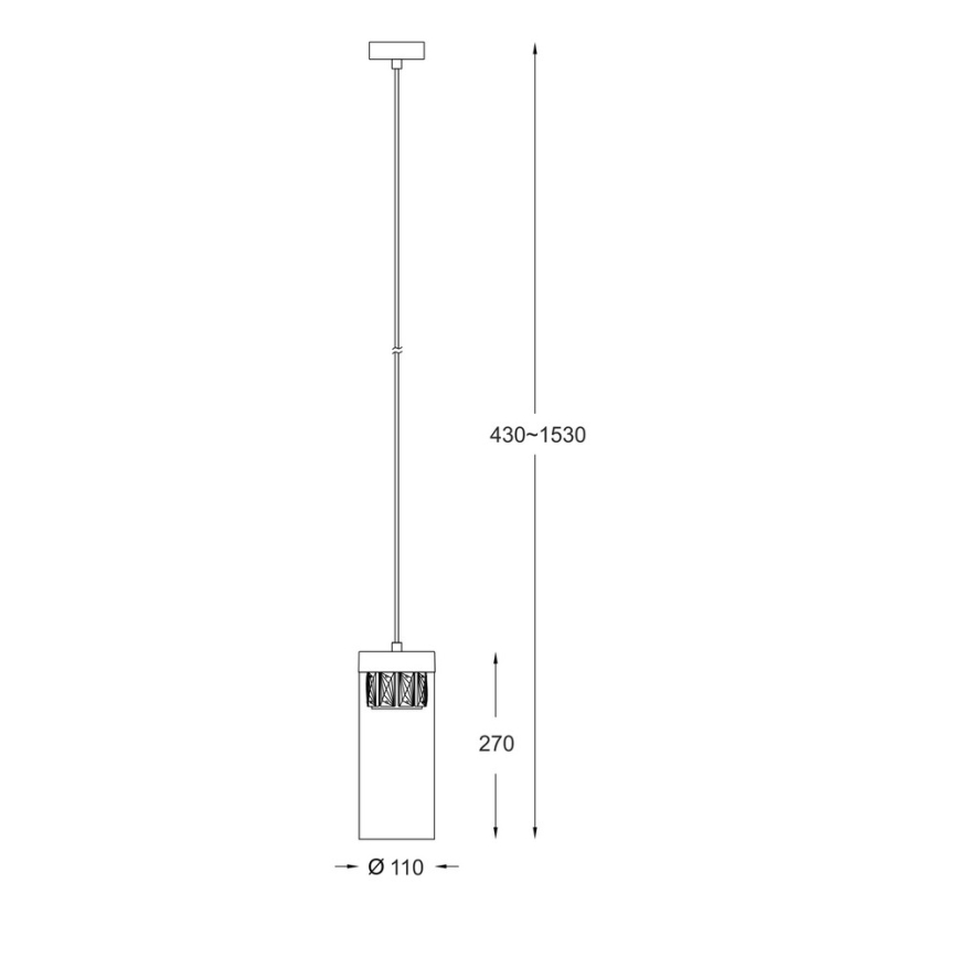 Kristall-lühter 1xG9/28W/230V