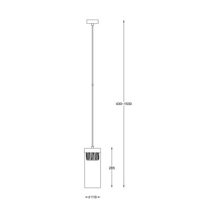 Kristall-lühter 1xG9/28W/230V