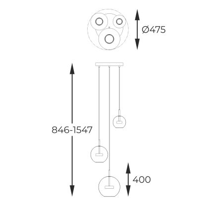 Zuma Line - LED Lühter 3xLED/5W/230V läikiv kroom