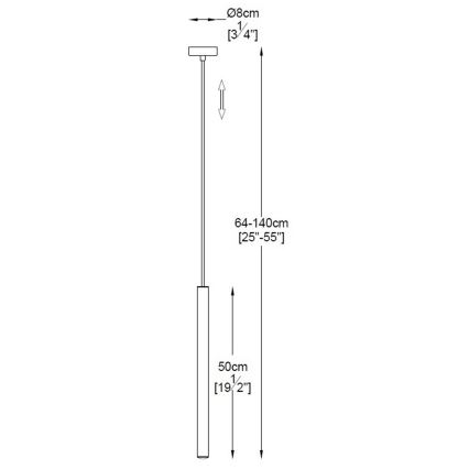 Zuma Line - LED Lühter LED/5W/230V must läikiv kroom