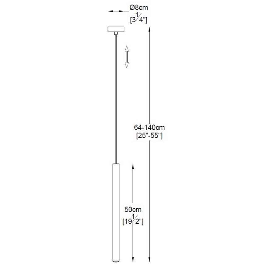Zuma Line - LED Lühter LED/5W/230V must läikiv kroom