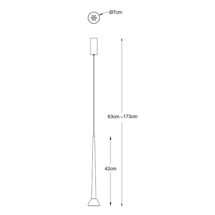 Zuma Line - LED-lühter riputuskaabliga LED/5W/230V must