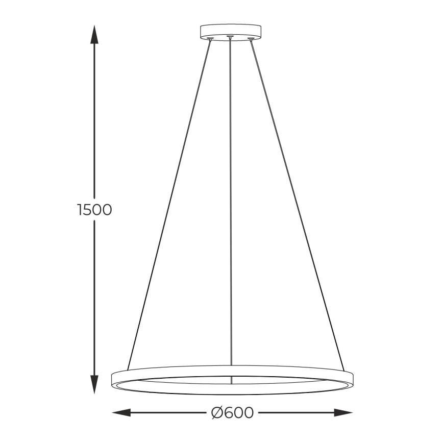 Zuma Line - LED Lühter LED/32W/230V 3000/4000/6000K d. 60 cm must