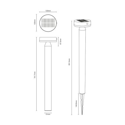 Zuma Line - LED Päikesepaneeliga valgusti koos liikumis- ja hämardusanduriga LED/4,5W/2000 mAh IP44 must