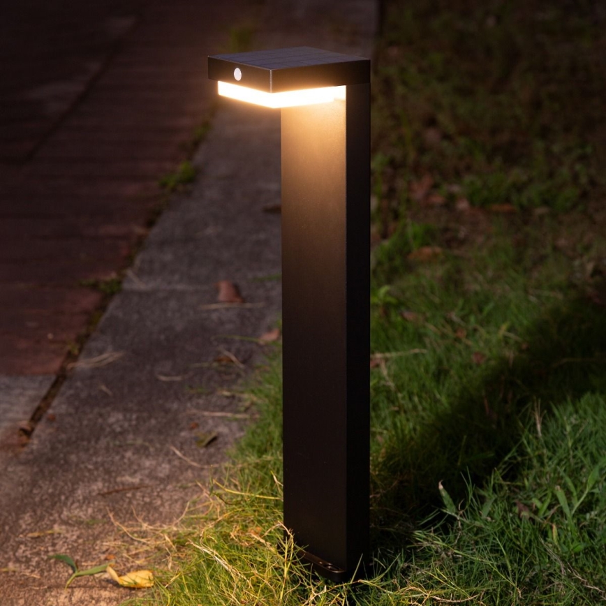Zuma Line - LED Päikesepaneeliga valgusti koos liikumis- ja hämardusanduriga LED/4,5W/2000 mAh IP44 must