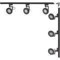 Zuma Line - punktvalgusti liistvalgustussüsteemis 6xGU10/15W/230V, must