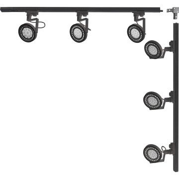 Zuma Line - punktvalgusti liistvalgustussüsteemis 6xGU10/15W/230V, must