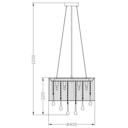 Zuma Line - Laevalgusti VERONA 8xG9/40W/230V must