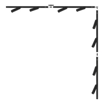 Zuma Line - rööbaste süsteemi suunatav spottvalgusti 8xGU10/35W/230V must