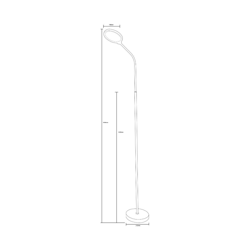 Zuma Line  - LED Hämardatav põrandalamp LED/10W/230V 3000/4500/6500K valge