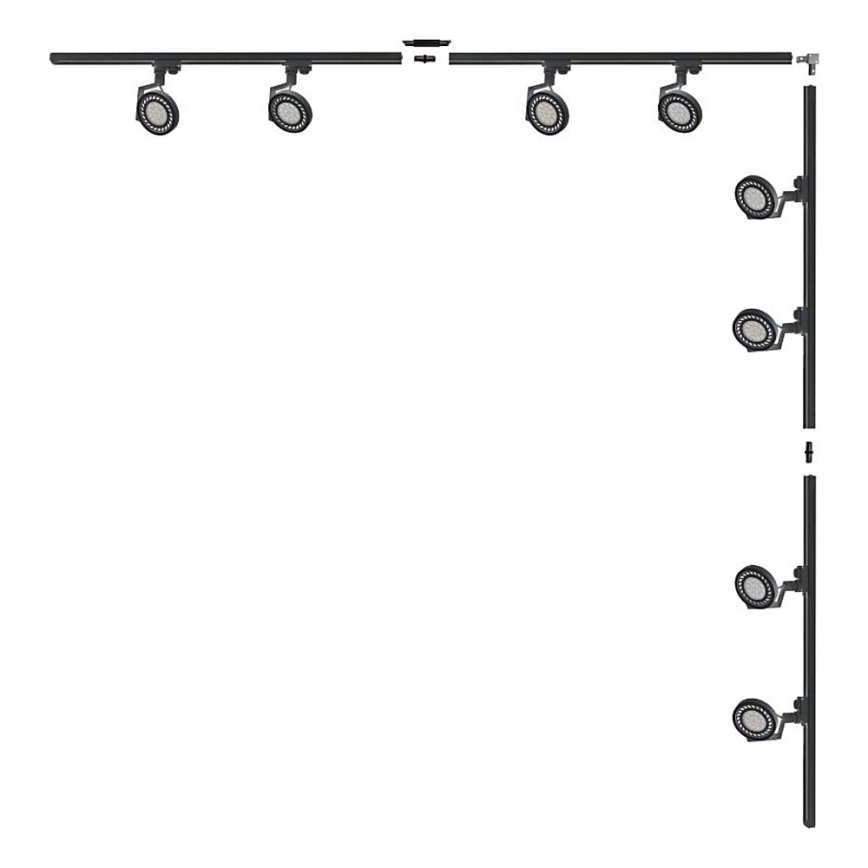 Zuma Line - Spotvalgusti liistsüsteemile 8xGU10/15W/230V must