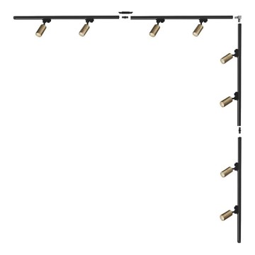 Zuma Line - Suunatav valgusti liistvalgustussüsteemis 8xGU10/35W/230V must/kuldne