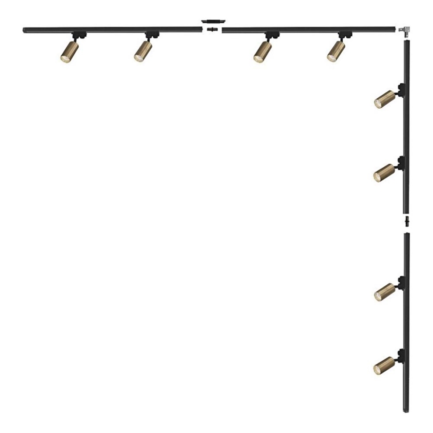 Zuma Line - Suunatav valgusti liistvalgustussüsteemis 8xGU10/35W/230V must/kuldne