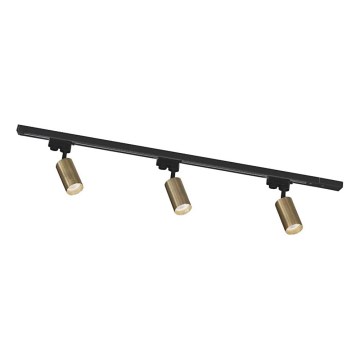 Zuma Line - TUBE süsteemi liistu valguspunt 3xGU10/35W/230V musta/kuldne