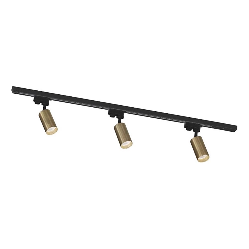 Zuma Line - TUBE süsteemi liistu valguspunt 3xGU10/35W/230V musta/kuldne