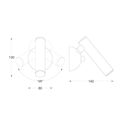 Zuma Line - LED Kohtvalgusti seinale LED/5W/230V must