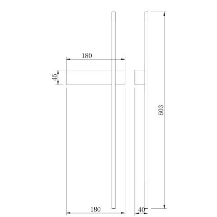 Zuma Line - LED-seinavalgusti, 8 W, 230 V, 3000/4000/6000 K, 60 cm, kuldne