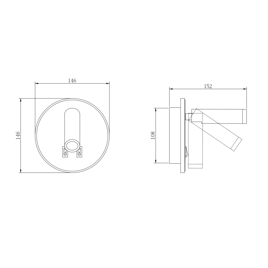 Zuma Line - LED seinale suunatav spot-valgusti LED/5,5W/230V 4000K + LED/2,5W 3000K must