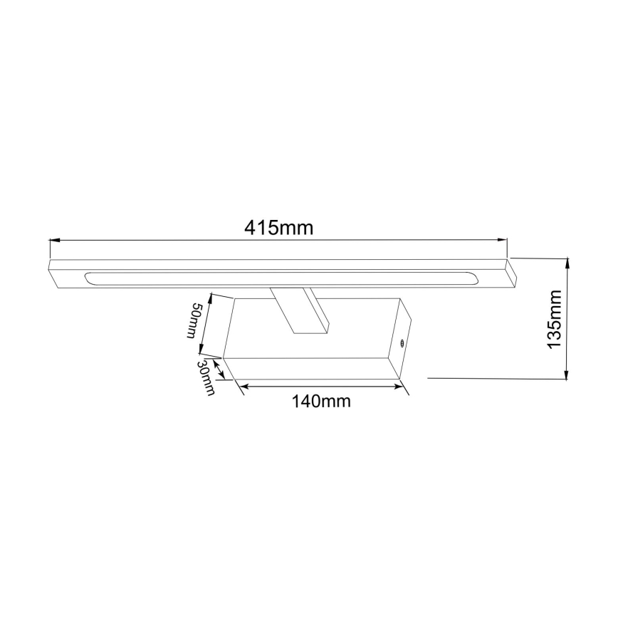 Zuma Line - LED Peeglivalgustus vannituppa LED/12W/230V 41 cm IP44 läikiv kroom