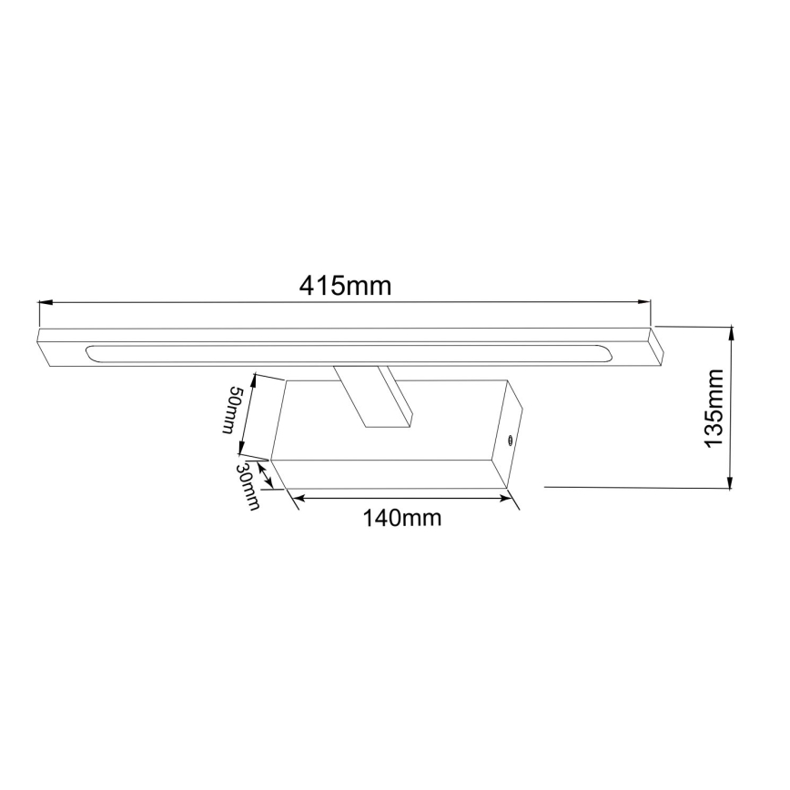 Zuma Line - LED Peeglivalgustus vannituppa LED/12W/230V 41 cm IP44 kuldne
