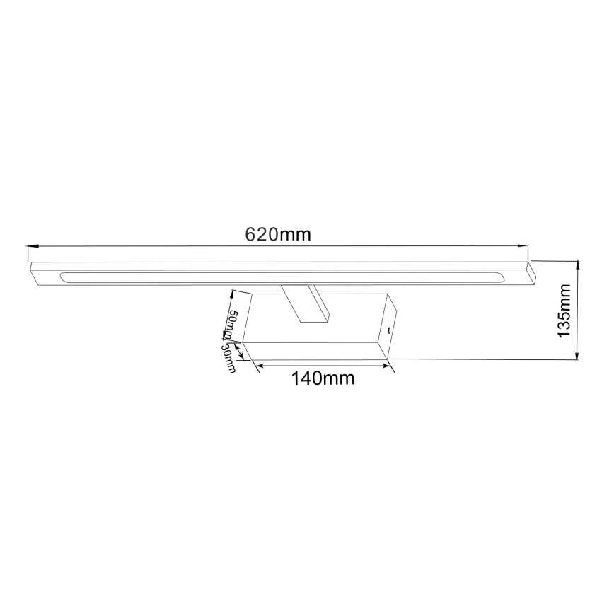 Zuma Line - LED Peeglivalgustus vannituppa LED/20W/230V 62 cm IP44 läikiv kroom