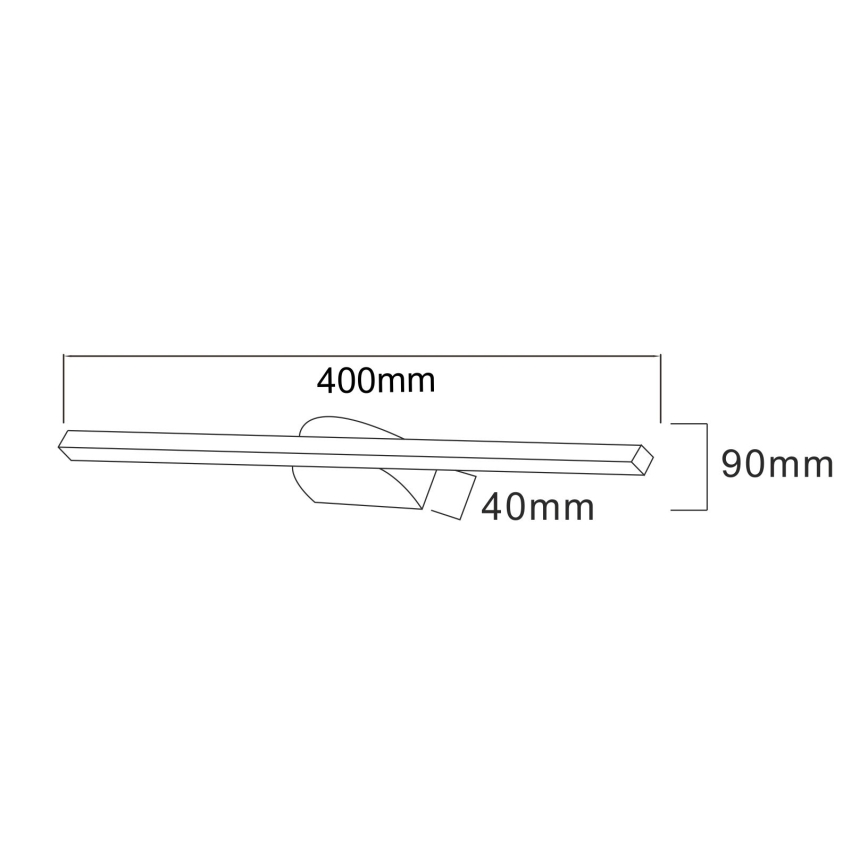 Zuma Line - LED Pildivalgusti LED/12W/230V 40 cm must