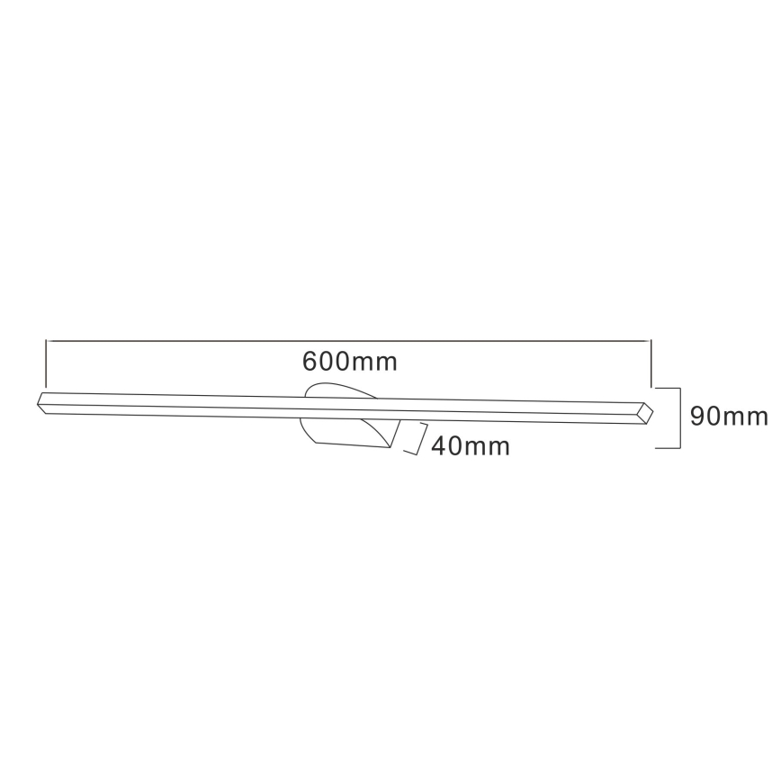Zuma Line - LED Pildivalgusti LED/20W/230V 60 cm must