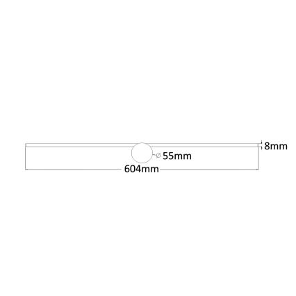 Zuma Line - LED Peeglivalgustus vannituppa LED/8W/230V 60 cm IP44 läikiv kroom
