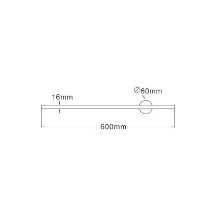 Zuma Line - LED Seinavalgusti LED/8W/230V 60 cm must