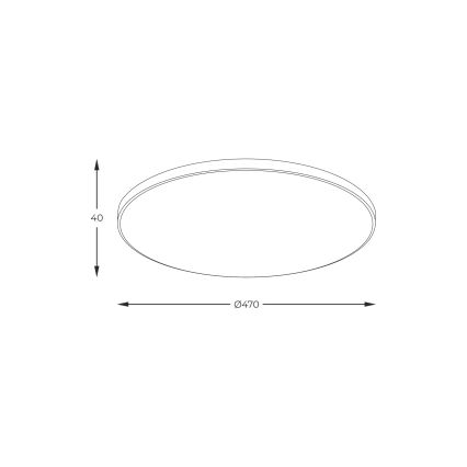 Zuma Line - LED laelamp LED/44W/230V läbimõõt 47 cm must