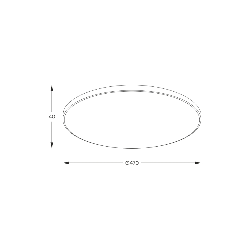 Zuma Line - LED laelamp LED/44W/230V läbimõõt 47 cm must