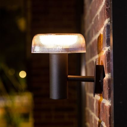 Zuma Line - LED Päikesepaneeliga seinavalgusti LED/2,5W/2000 mAh IP44 must