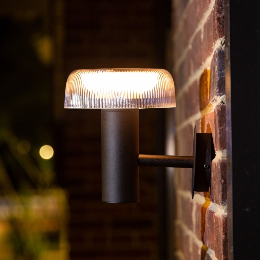 Zuma Line - LED Päikesepaneeliga seinavalgusti LED/2,5W/2000 mAh IP44 must